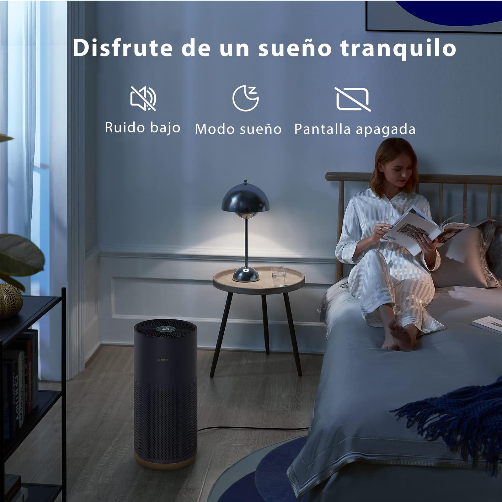 smartmi Smartmi Purificador de Aire 2 Purificación Luz UV Integrada Monitorización en Tiempo Real Pantalla Táctil OLED Conectado APP y AI Control Inteligente por Voz