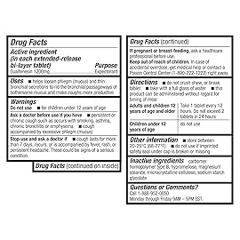 HealthA2Z Mucus Relief | Guaifenesin 1200 mg | 50 Tablets | 12 Hour | Expectorant | Relieves Chest Congestion | Thins and Loosens Mucus (50 Tablets)