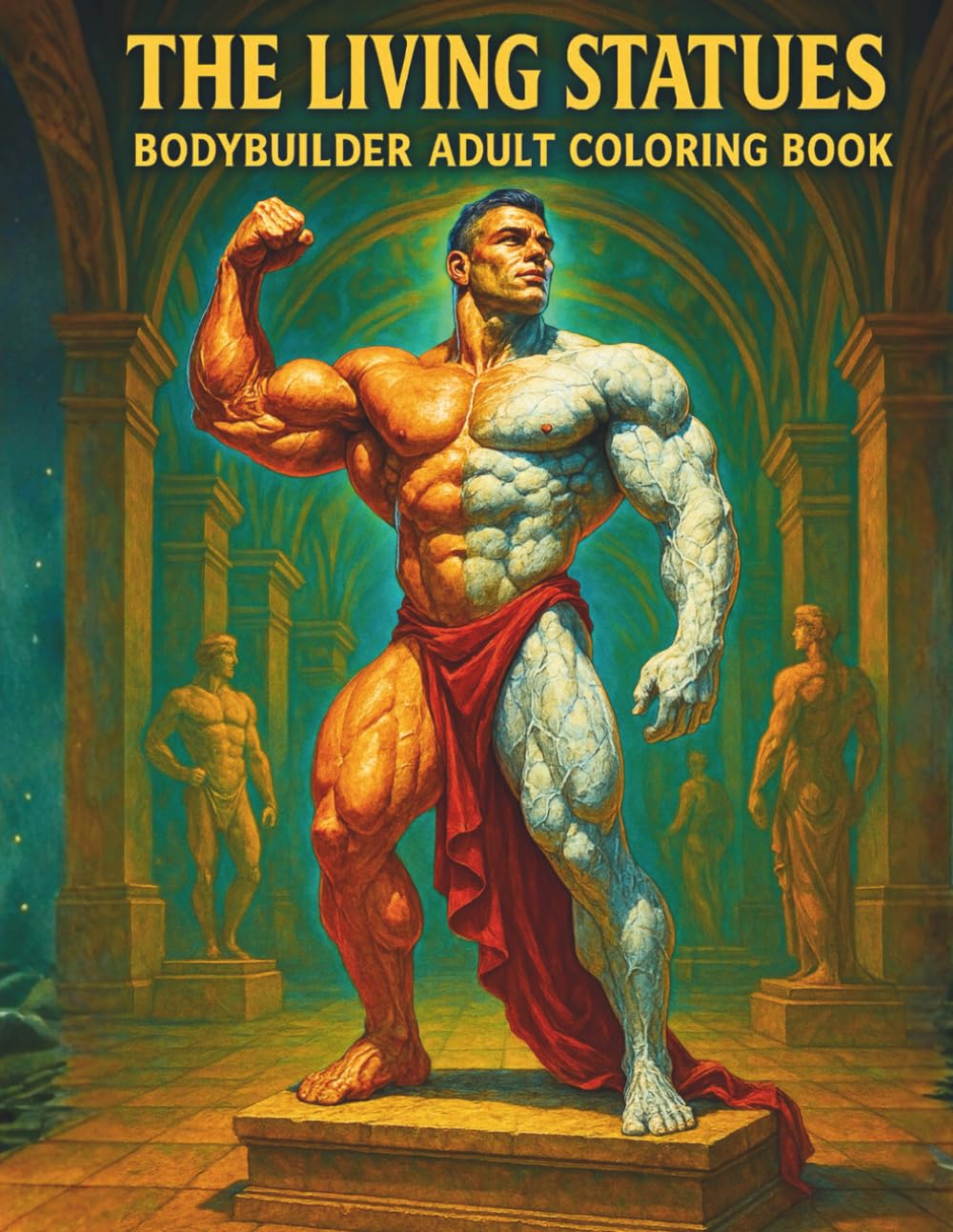 The Living Statues — Bodybuilder Colouring for Adults: Mythic Muscle, Marble & Bronze | 82 Single-Sided Pages, 8.5″×11″: An 18+ Coloring Book of ... Colouring: Power & Symmetry (Adult Series))