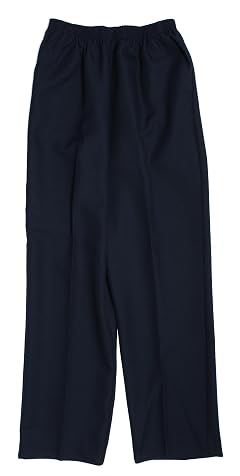 Alfred Dunner Womens Petite Polyester Pull-On Pants - Short Length Navy 8 Petite Short