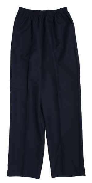 Alfred Dunner Womens Petite Polyester Pull-On Pants - Short Length Navy 8 Petite Short