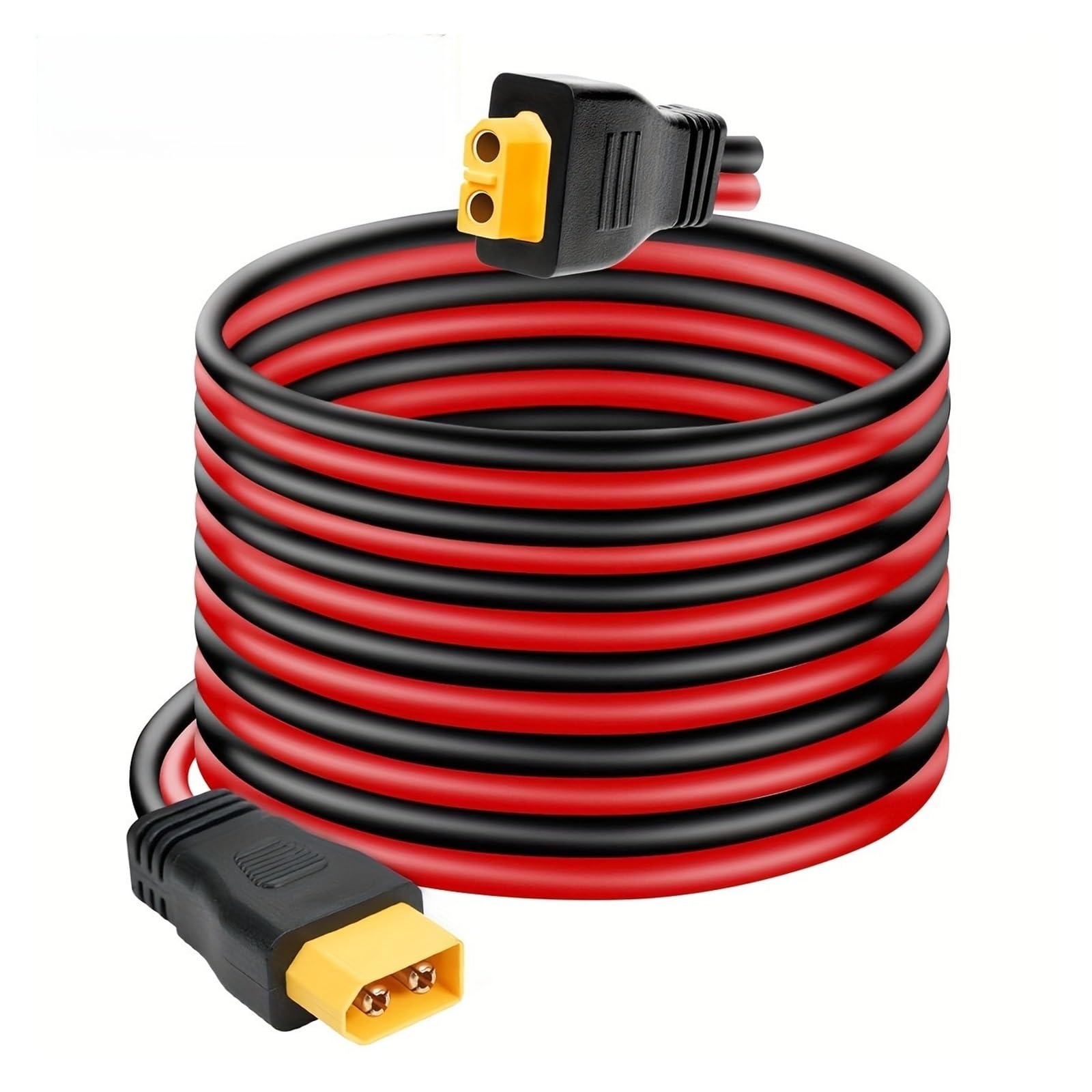 Wtyczka i gniazda z kablem XT60 przedłużacz z męską głowicą i kobiecą głowicą, 12 AWG, fotowoltaiczny kabel do generowania prądu RV (3 m)