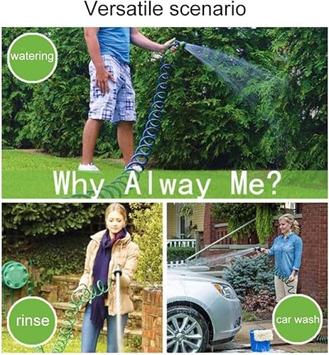 Miniatura 4 de Manguera de jardín expandible, manguera de agua expandible flexible, a prueba de fugas, sin torceduras, manguera de riego plegable al aire libre con