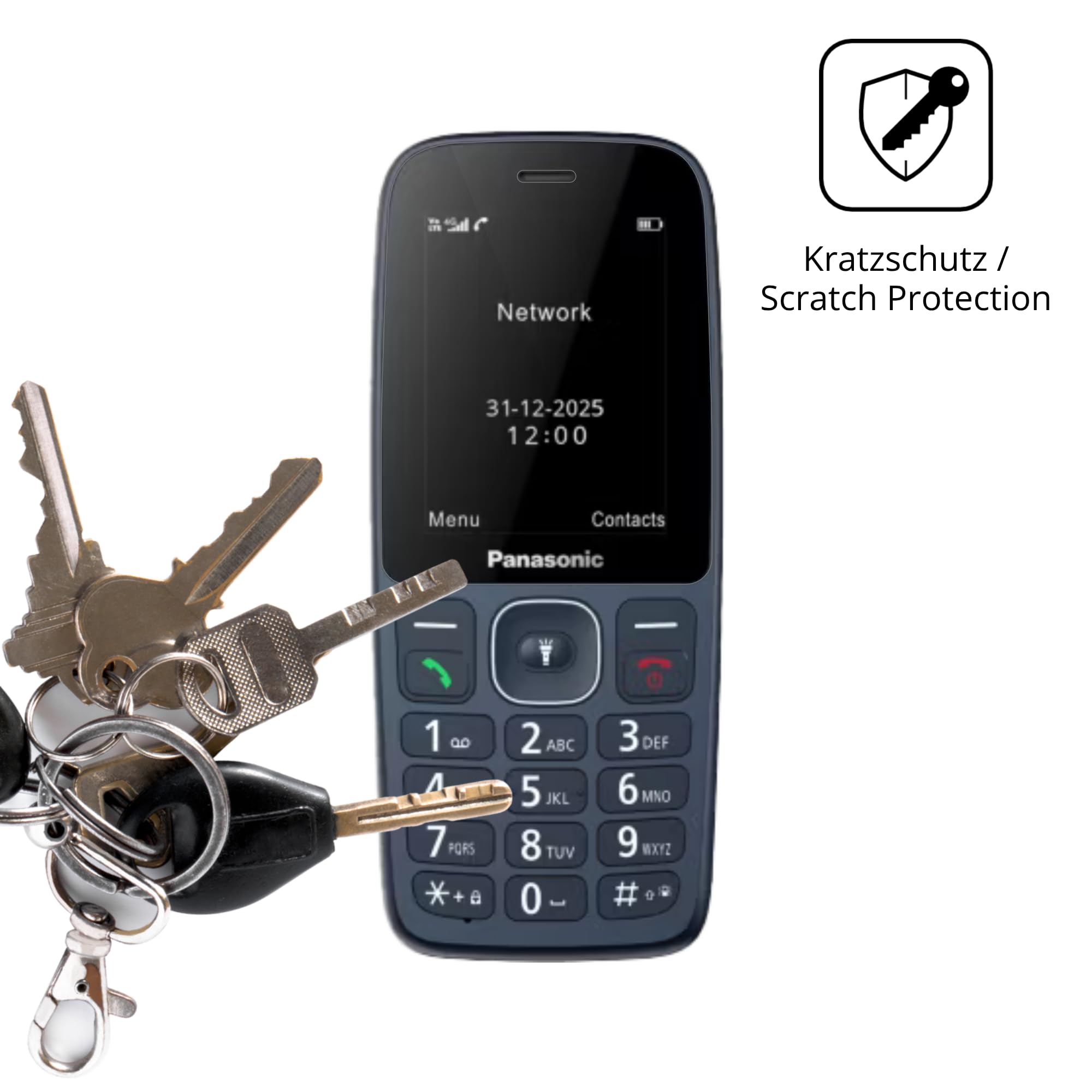 dipos I 4x Pellicola Protettiva compatibile con Panasonic KX-TF400 Pellicola di Protezione cristallo