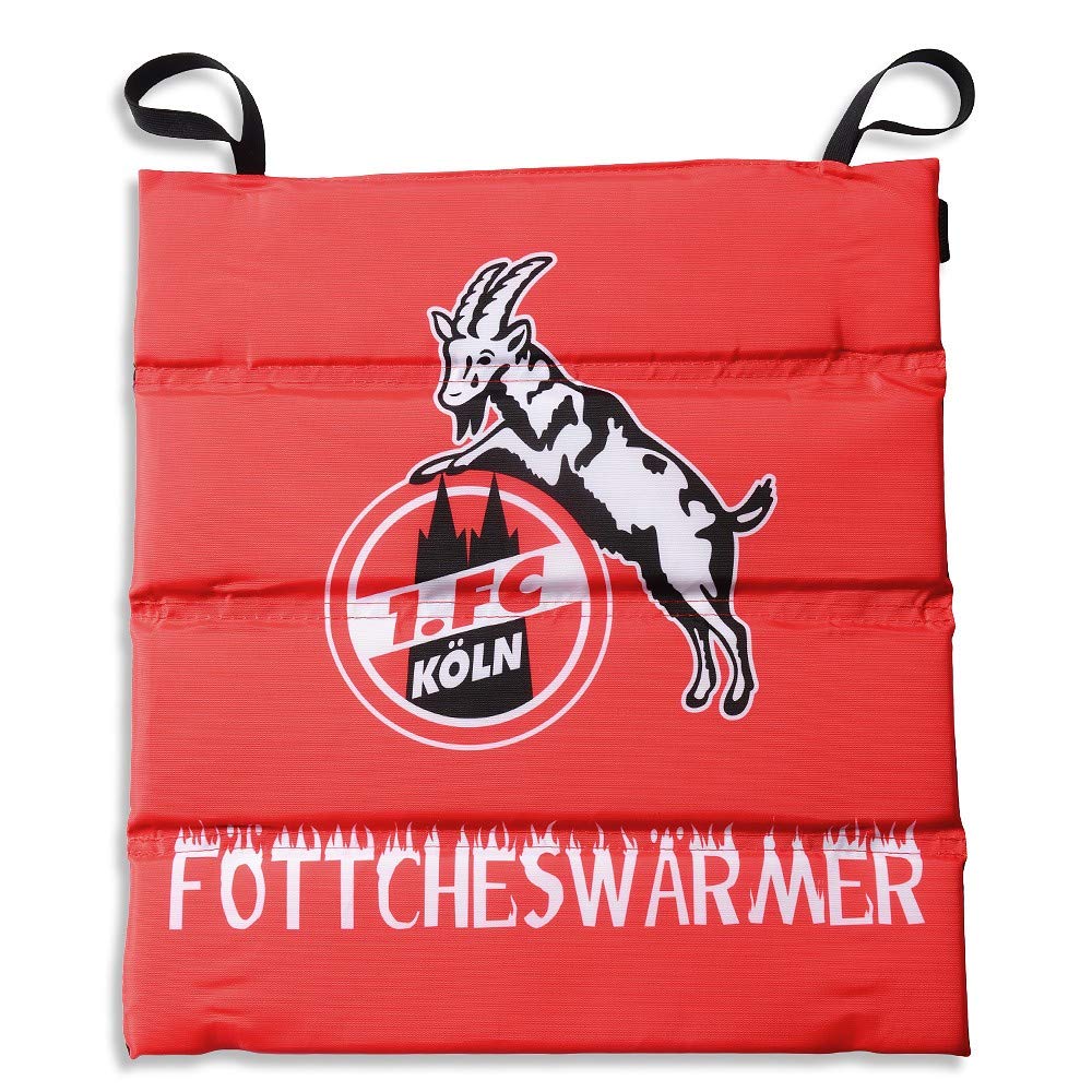1. FC Köln Klappsitzkissen rot Sitzkissen Kissen Stadionkissen - Plus Lesezeichen I Love Köln