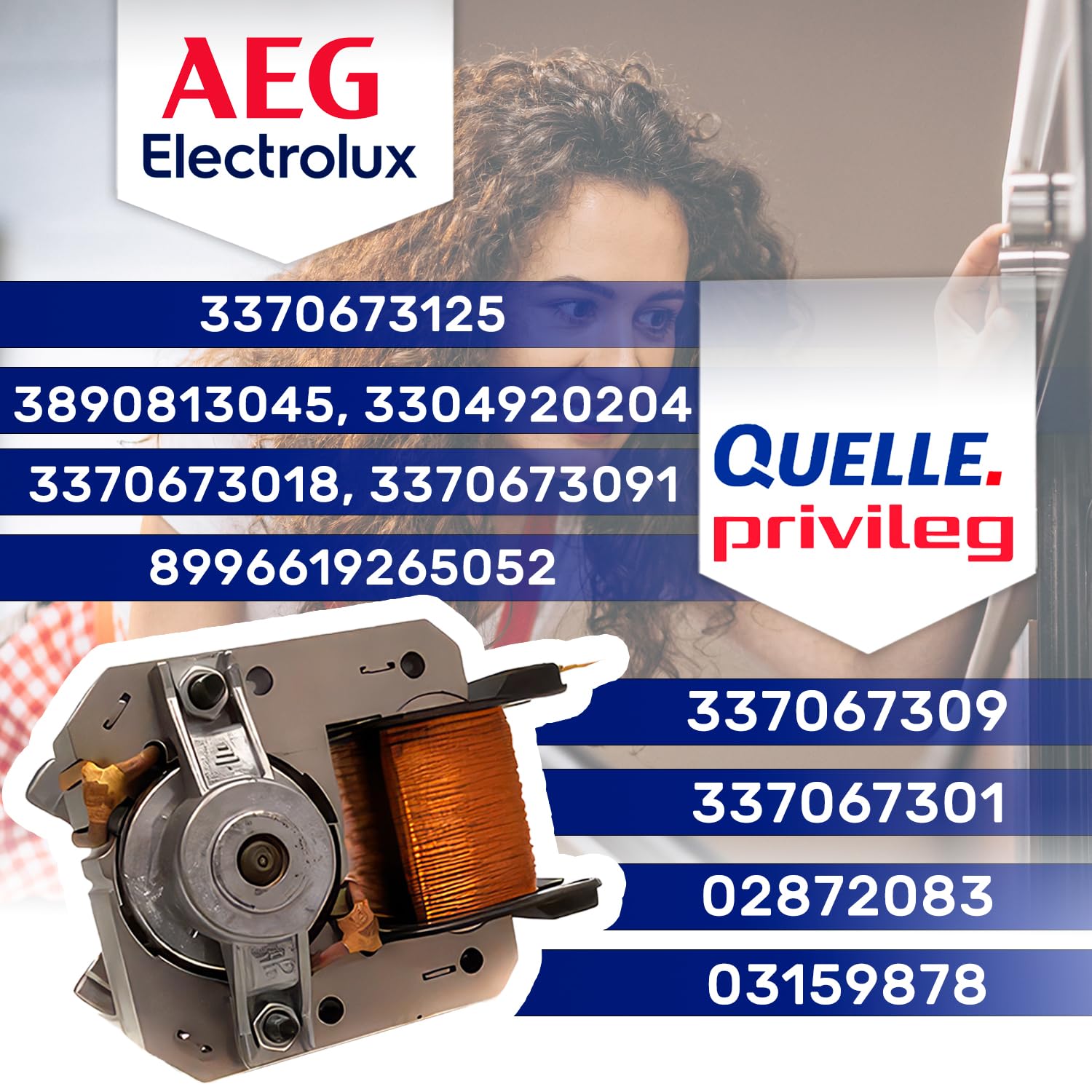 Motor Heißluftgebläse für Backofen 22W 220-240V 50-60Hz mit dem Originalcode 3304920204 3370673091 3370673125 3890813045 für Zanussi - HERGESTELLT IN ITALIEN - Garantie 10 Jahre - MONTERAL