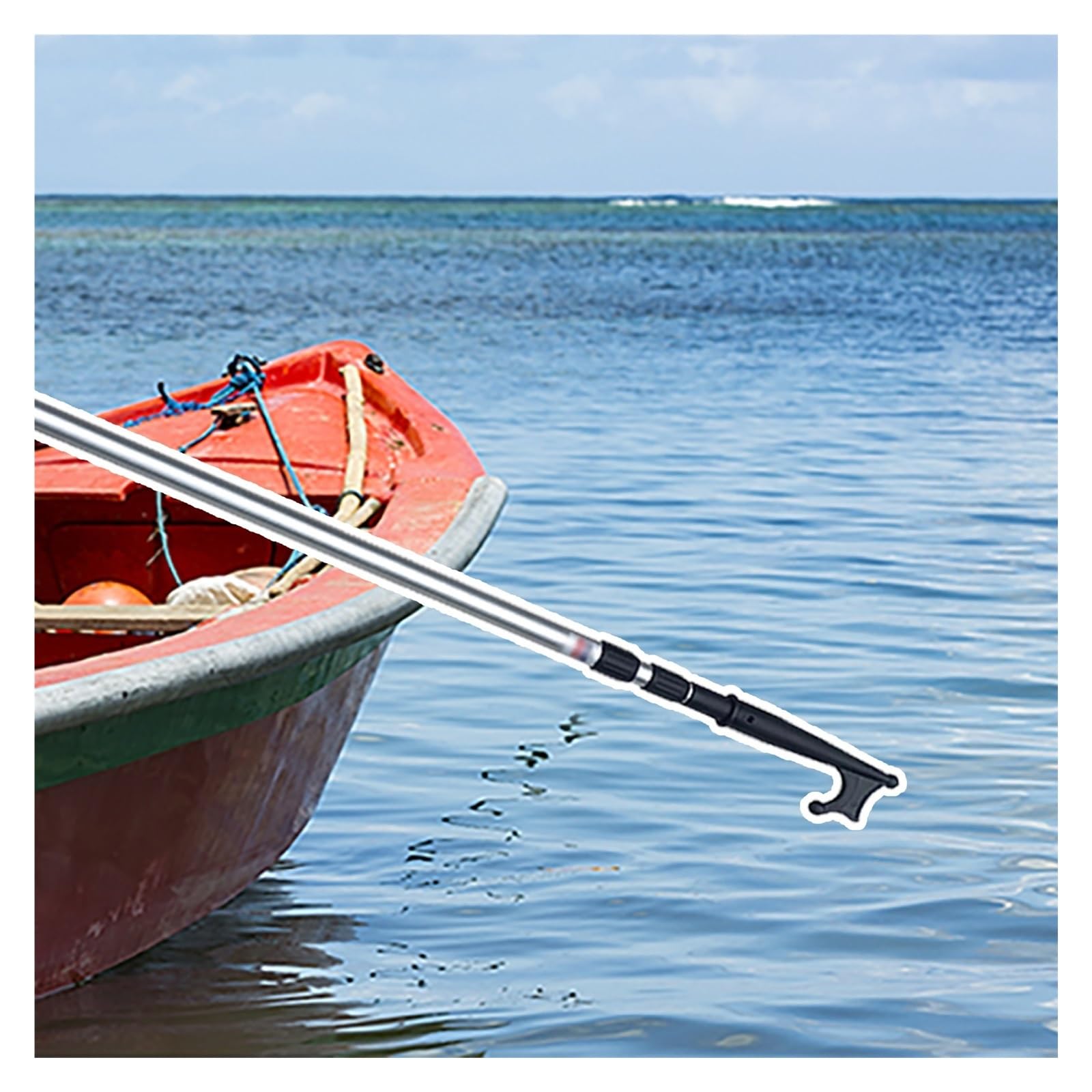 SRNSAEB Portable Dock Rods for Boat Docking, Lightweight Dock Hooks with Telescoping Extension Pole, Ship/Yacht/Dock/Outdoor Water Sports Push Pull Rod(1.15m - 2.4m/3.8ft - 8ft)