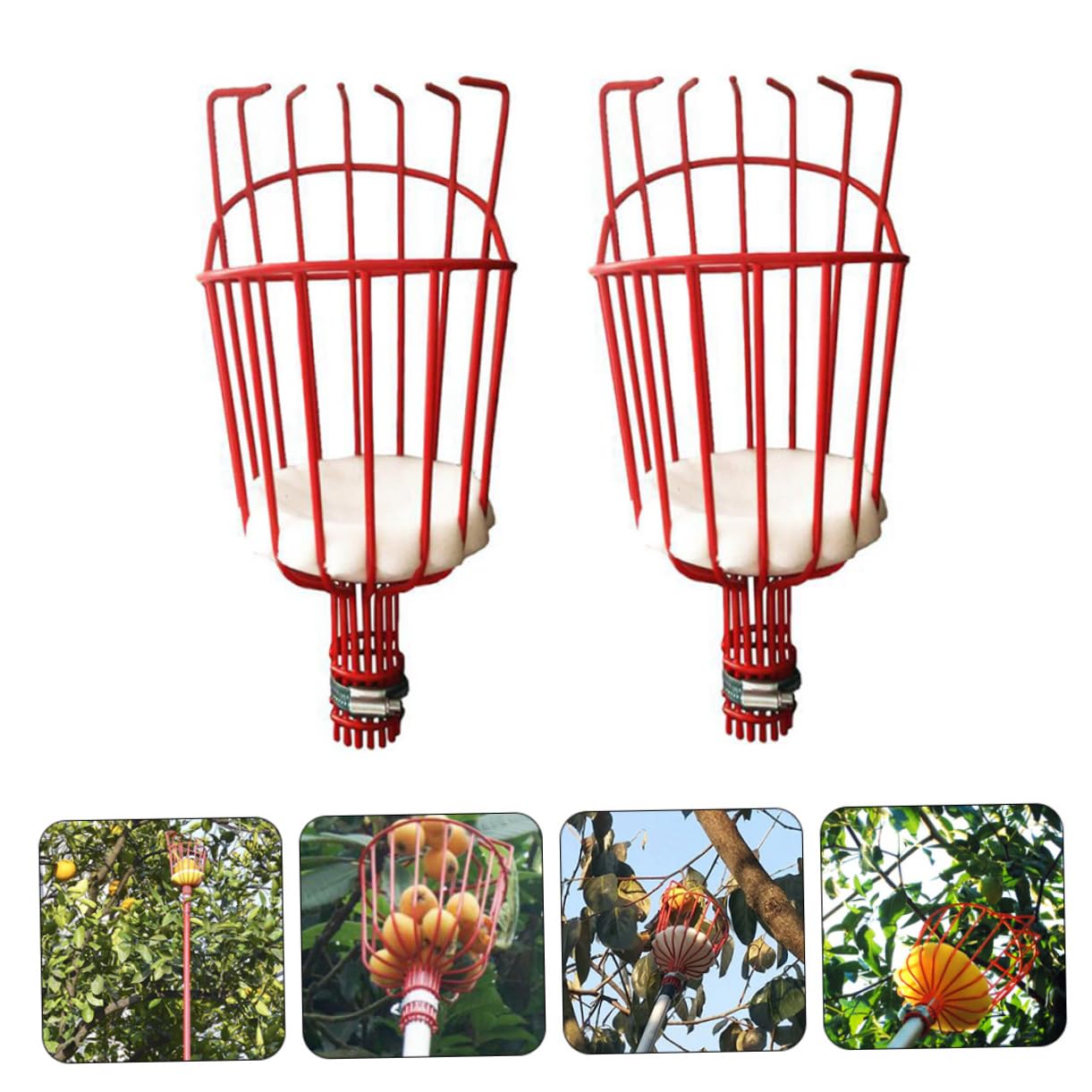 Sosoport Adjustable Aerial Fruit Tool Set Sturdy Fruit Harvester Tool for Safe and Farming