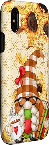 Miniatura 6 de Gnomo de girasol para iPhone 14 Pro con libros para amantes del té y funda de lectura bibliotecaria