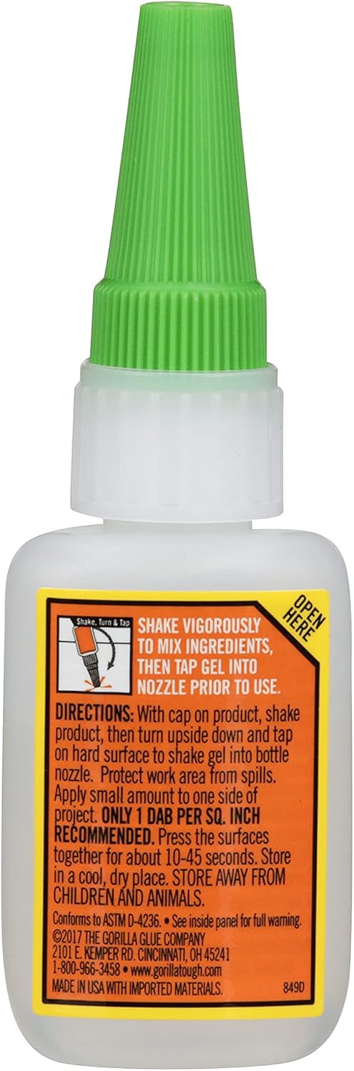 Gorilla Super Glue Gel, 20 gram (Pack of 2) : Office Products