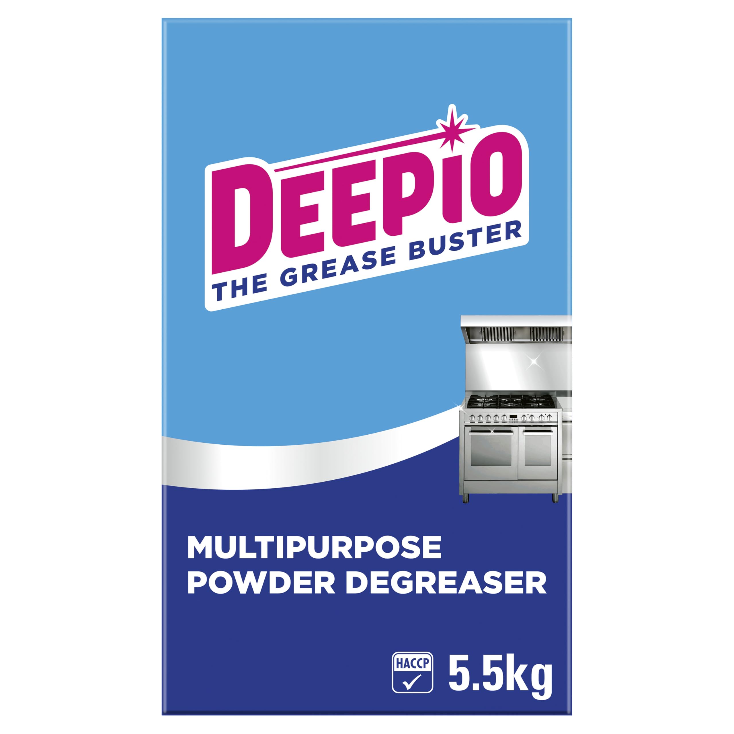 Deepio professional multipurpose powder degreaser 5.5kg, best degreaser for all tough kitchen challenges, food contact safe