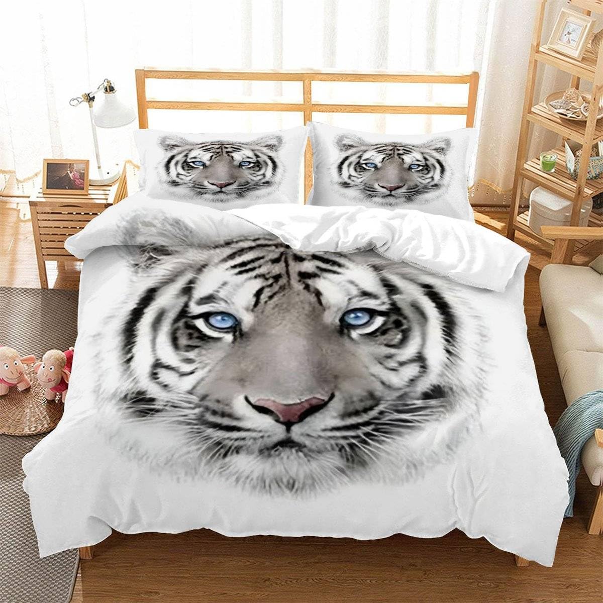 BEFASYY Bettbezug-Set, Weißer Tiger, Bettwäsche-S Produktbild-Vorschau 7