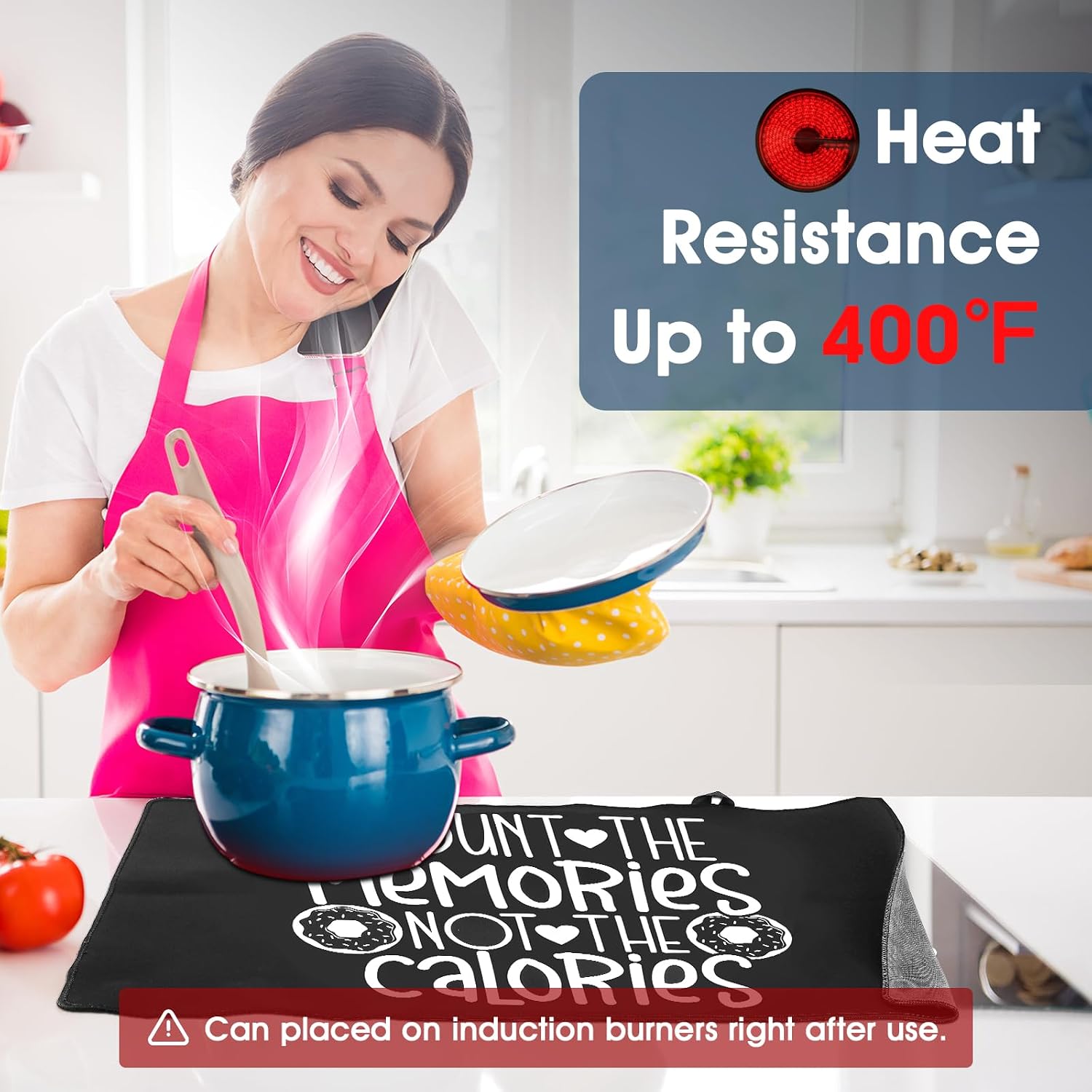 Stove Top Covers for Electric Stove Flat Top 21x29 inch, Decorative Fireproof Protector Mat for Induction Ceramic Glass Top Electric Range