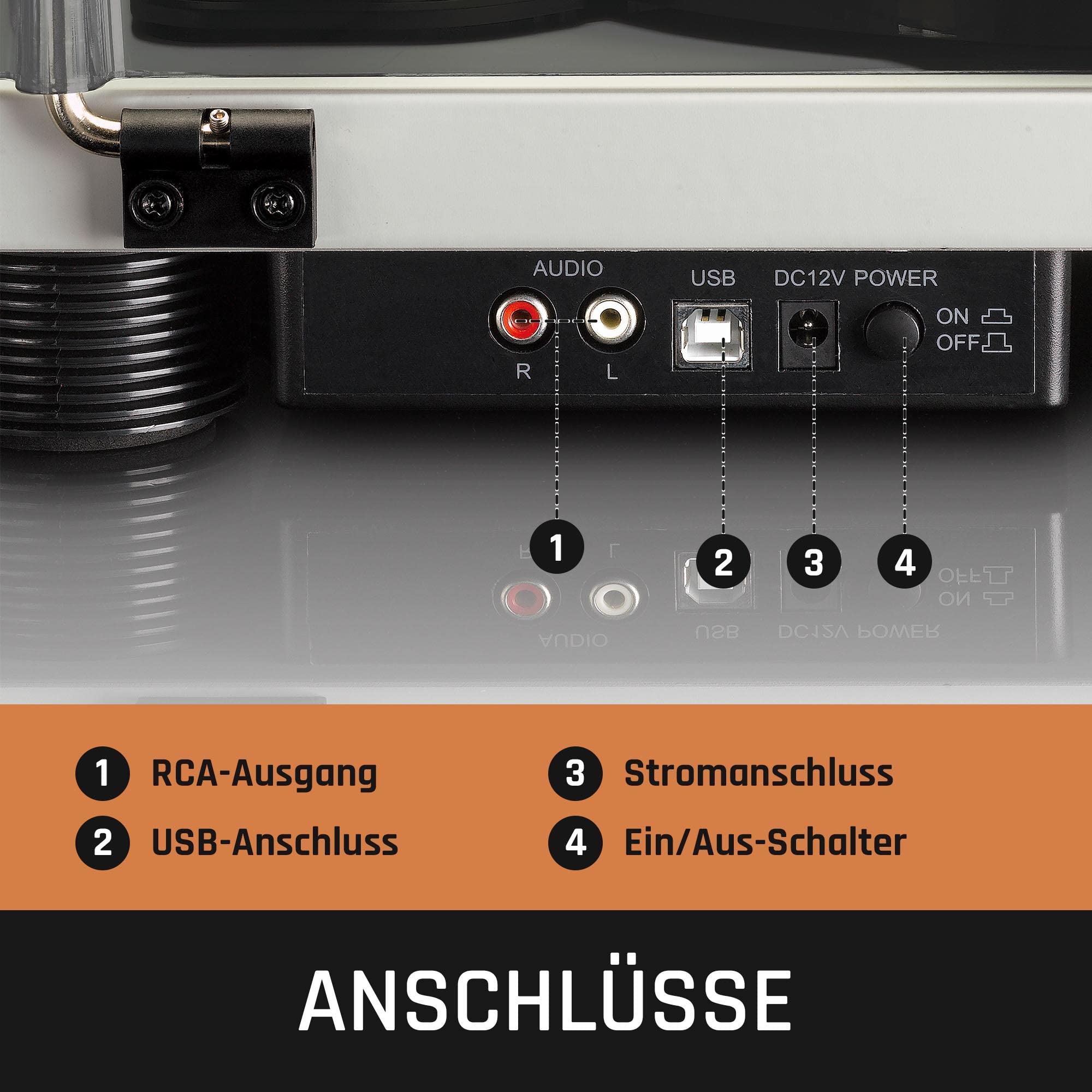 Lenco LS-50GY - Plattenspieler - Schallplattenspieler - Vinyl Player | 33 - 45 und 78 RPM - Riemenantrieb - MDF-Struktur - Grau