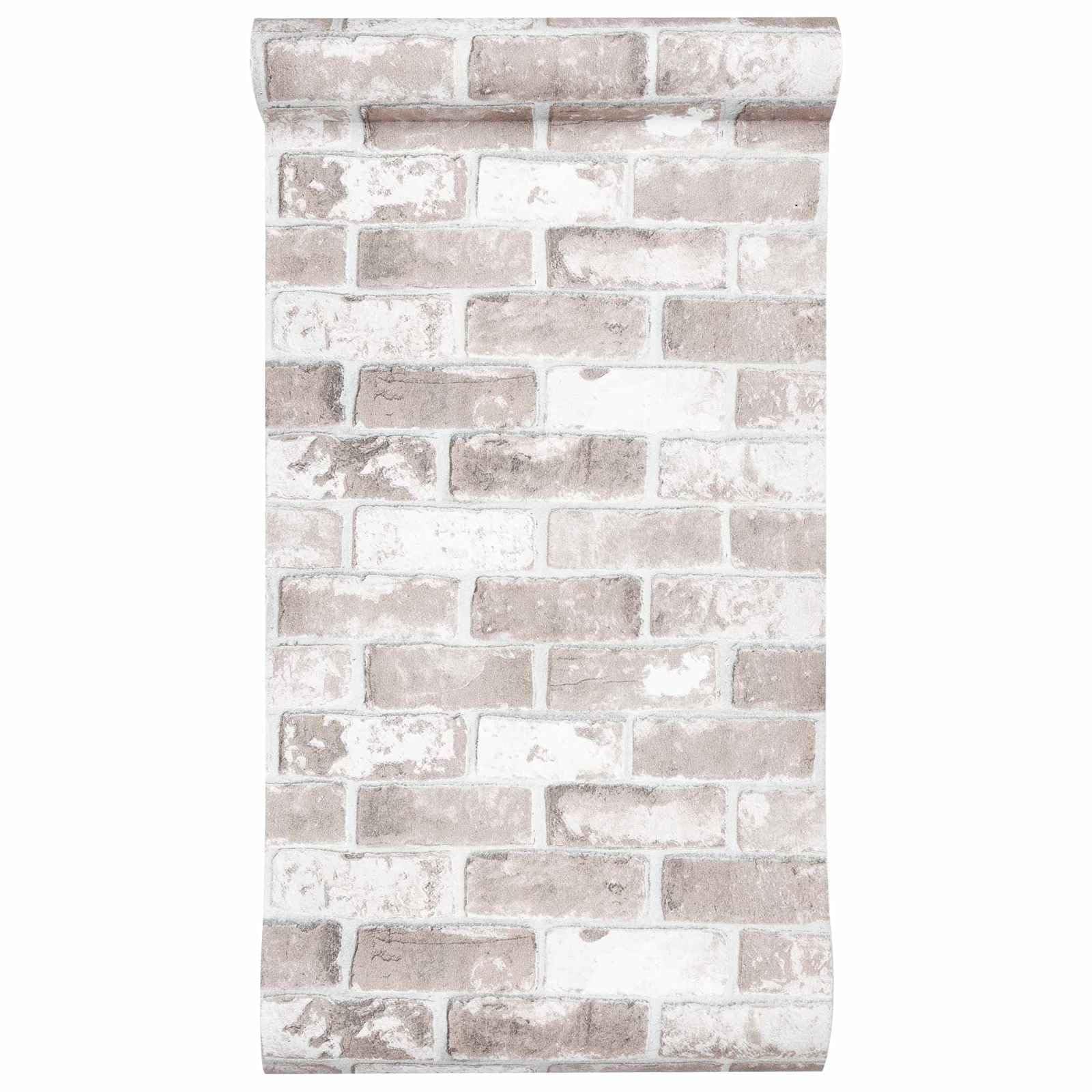 Papel pintado liso 3D a rayas de ladrillo no tejido 10 x 0,53 m Revestimiento de pared para salón, dormitorio, pasillo con patrón moderno y superficie texturizada, fácil renovación
