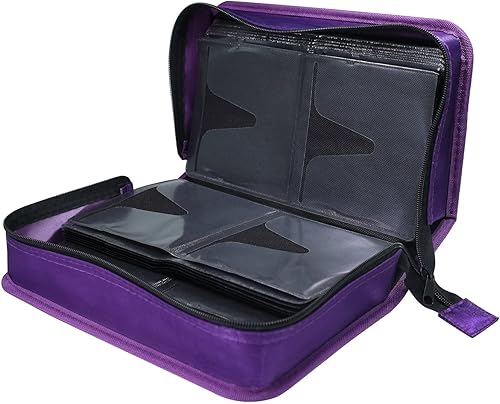 Miniatura 6 de Soporte para estuche de DVD, estuche para CDDVD, soporte para carpetas de CD y DVD, capacidad para 160 unidades, organizador portátil de carpetas de