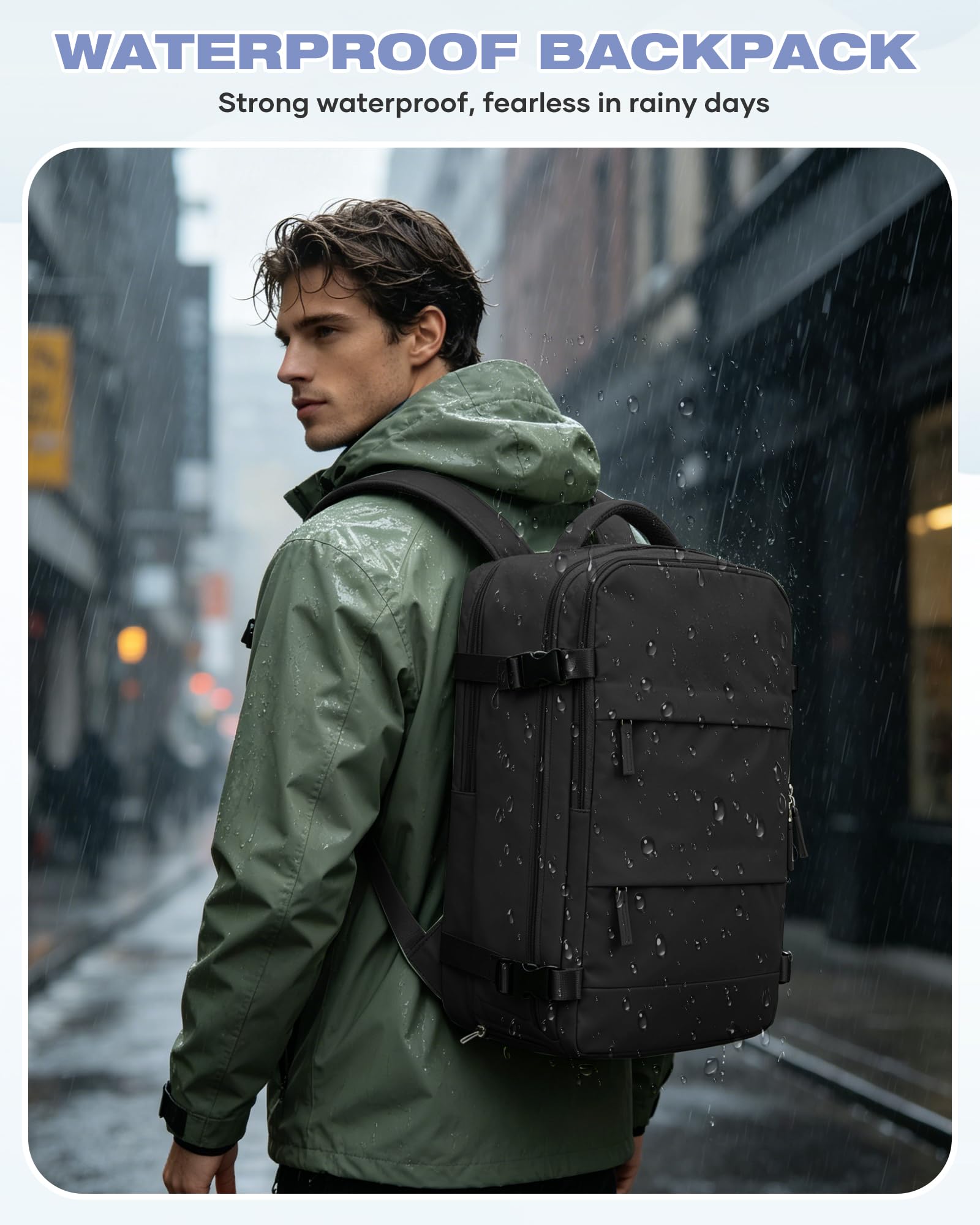 SZLX Zaino Ryanair 40x30x20 Sottovuoto Zaino da Viaggio 40x30x20 Wizzair Bagaglio a Mano 40x20x25 Borse da Cabina per Easyjet 45x36x20 Donna con USB Adatto a PC da 14 Pollici, Valigia con Sottovuoto