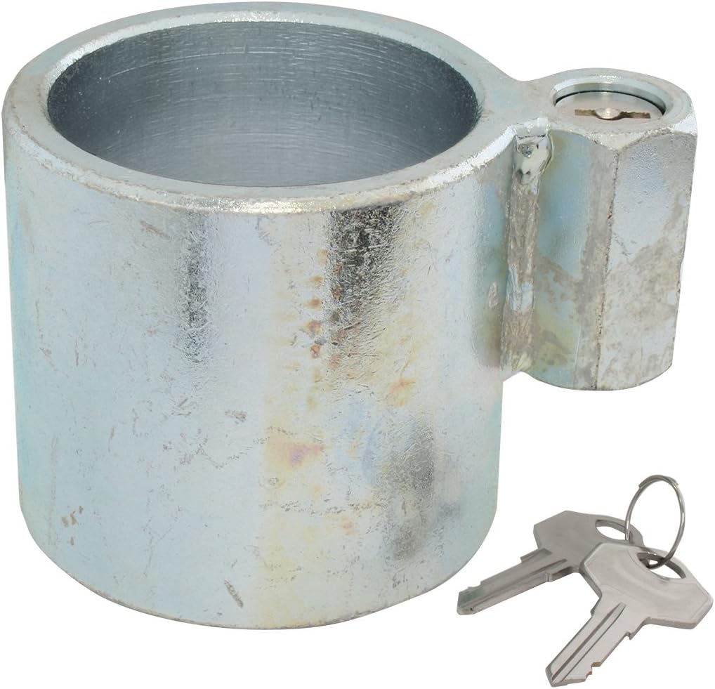 GG Grand General 81462 Steel Trailer King Pin Lock with Caution Tag