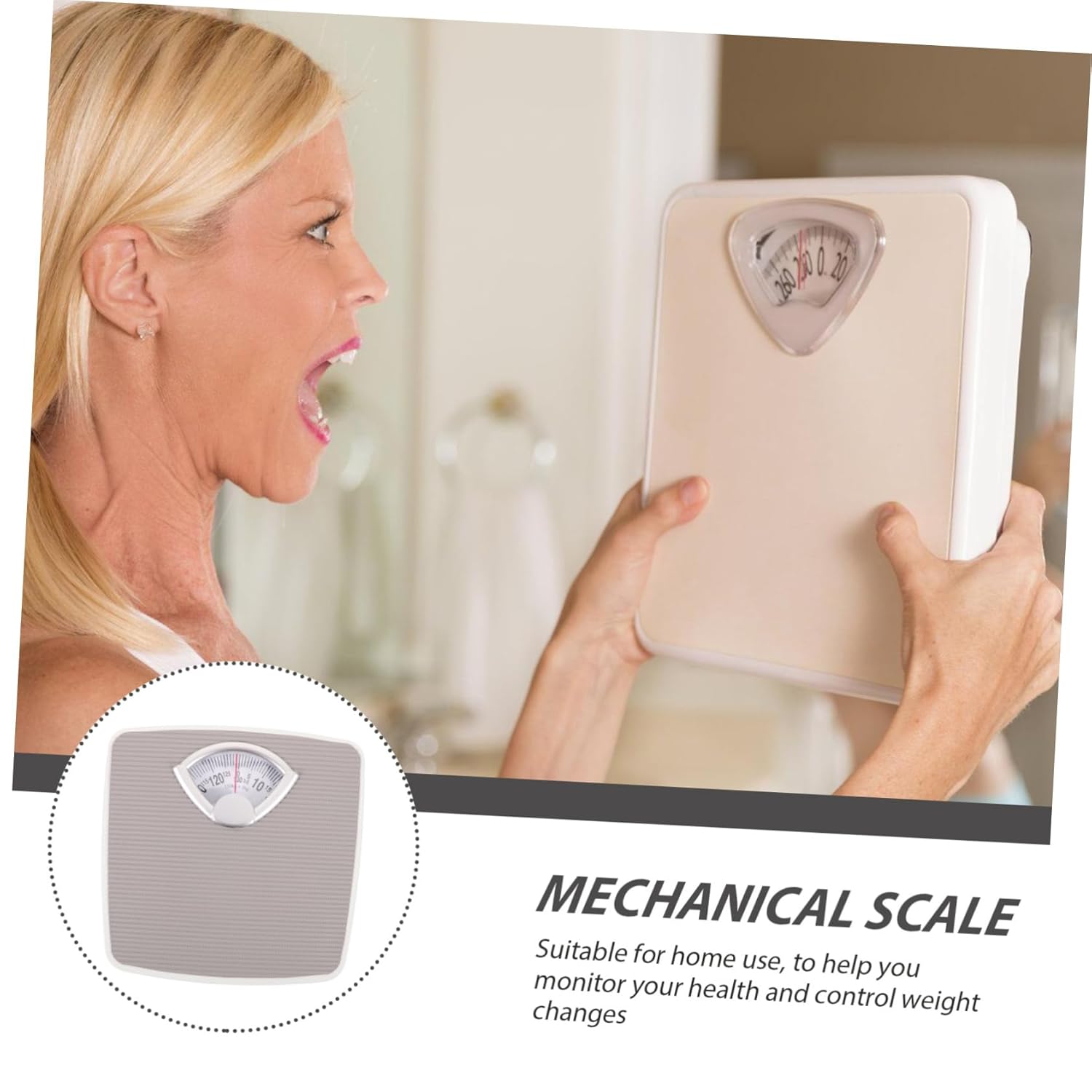 Ipetboom Mechanical Weight Scale Dial Body Scale for Bathroom Iron Construction Accurate Weight Management Sturdy