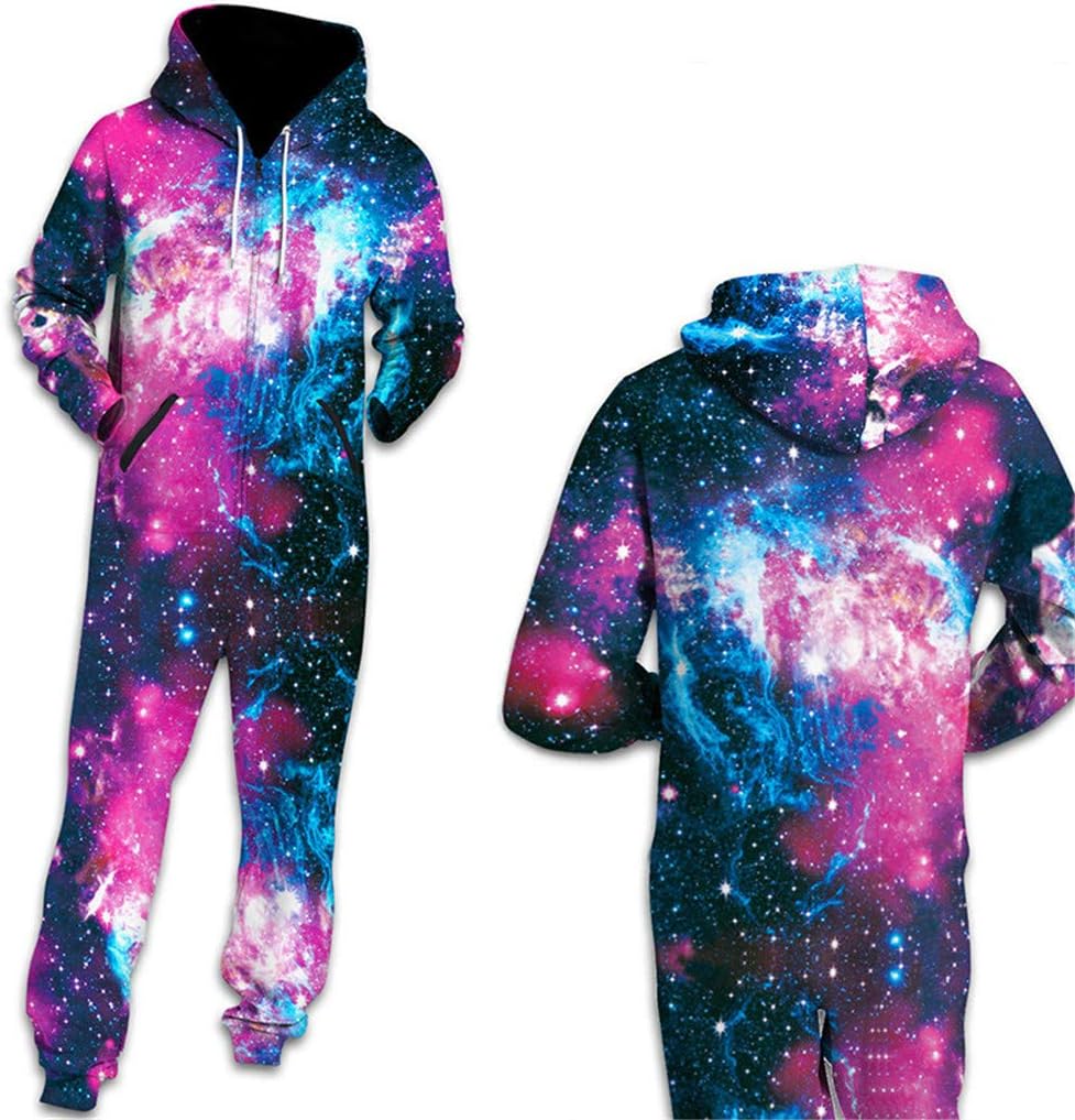 Women Men Long Sleeve Playsuit Adult Onesie Jumpsuit Pajamas