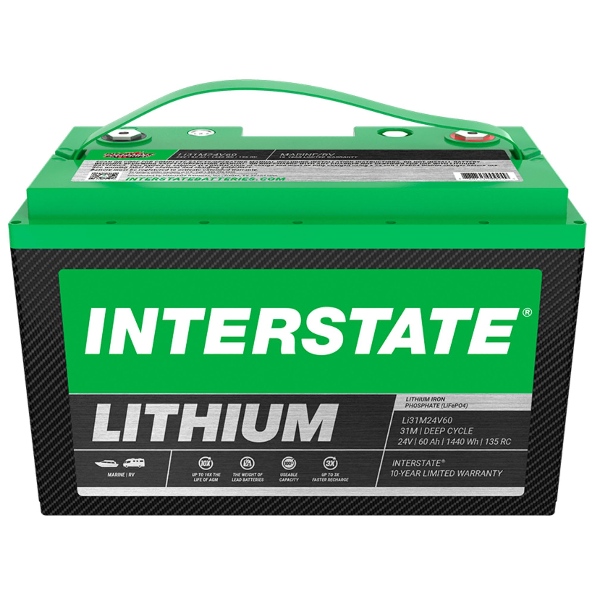 あず　24m Amazon.com: Interstate Batteries 24V 60Ah Group Size 31M