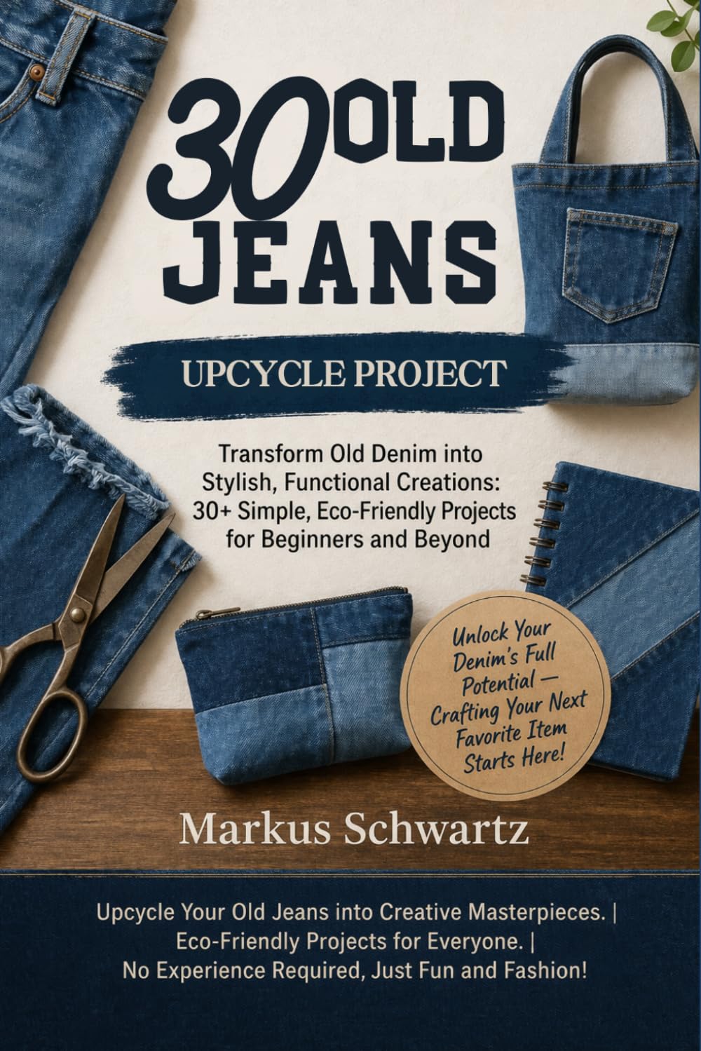 30 OLD JEANS UPCYCLE PROJECT: Transform Old Denim into Stylish, Functional Creations: 30+ Simple, Eco-Friendly Projects for Beginners and Beyond