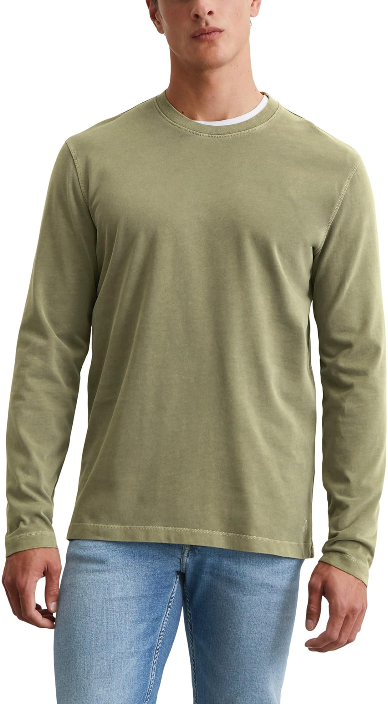 Marc O'Polo Herren Langarmshirt aus Bio-Baumwolle mit Rundhalsausschnitt