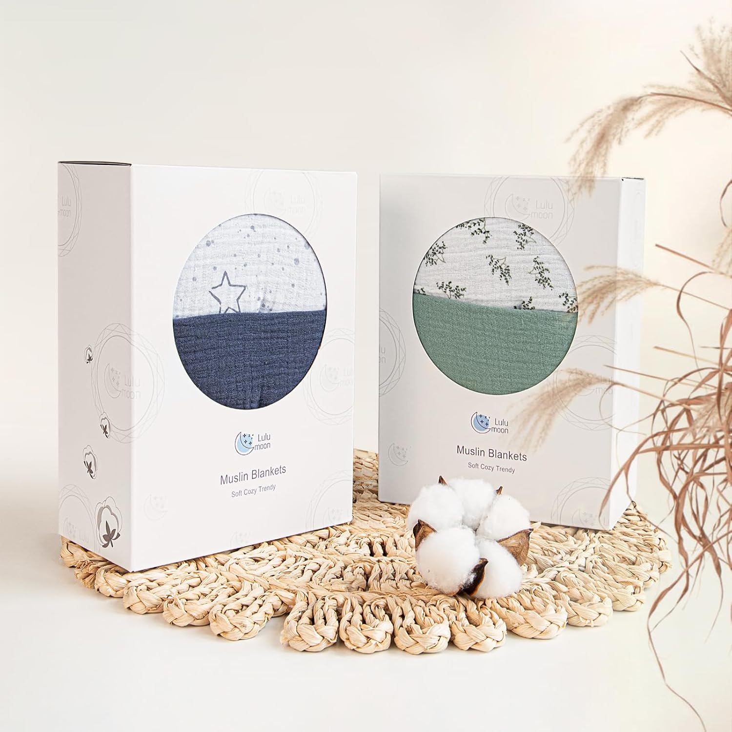 lulumoon Muslin Quilt Blanket, Crib Blanket for Baby and Toddler,47x47 Inches(Lotusleaf Tree) - Image 8