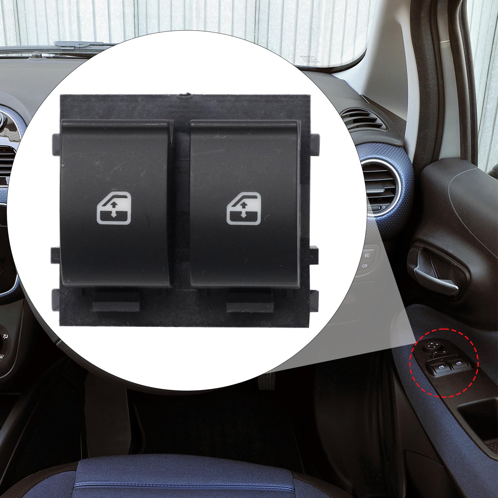 735451232 - Pulsante alzacristallo manuale di ricambio per Fiat Grande Punto 2005-2008, sostituisce 735451232
