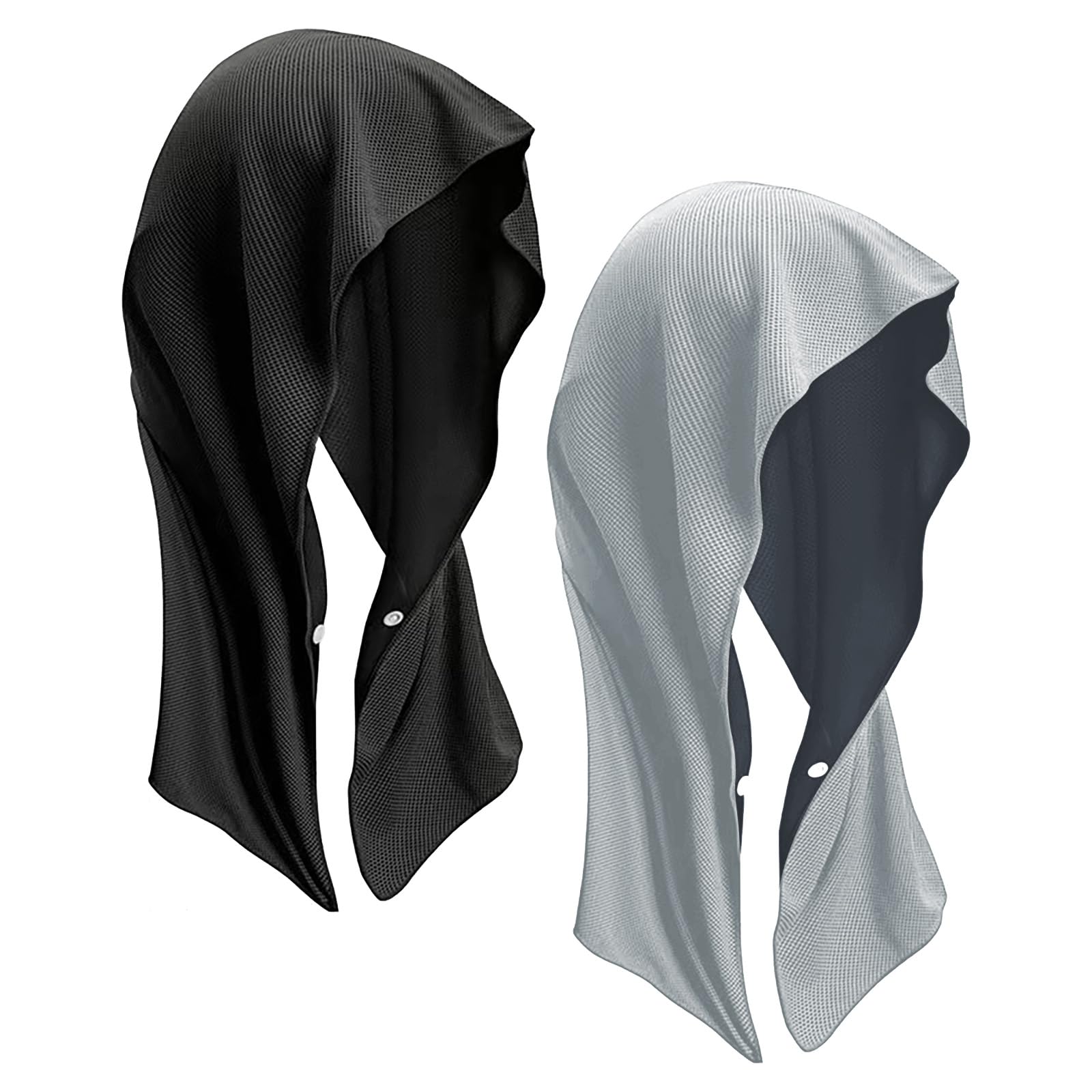 LSYZHX Cooling Hoodie Towel,Sun Protection Cooling Towel for Hot Weather Travel, Sport Head for Neck Face Quick Drying Absorbent Travel (2 pcs)
