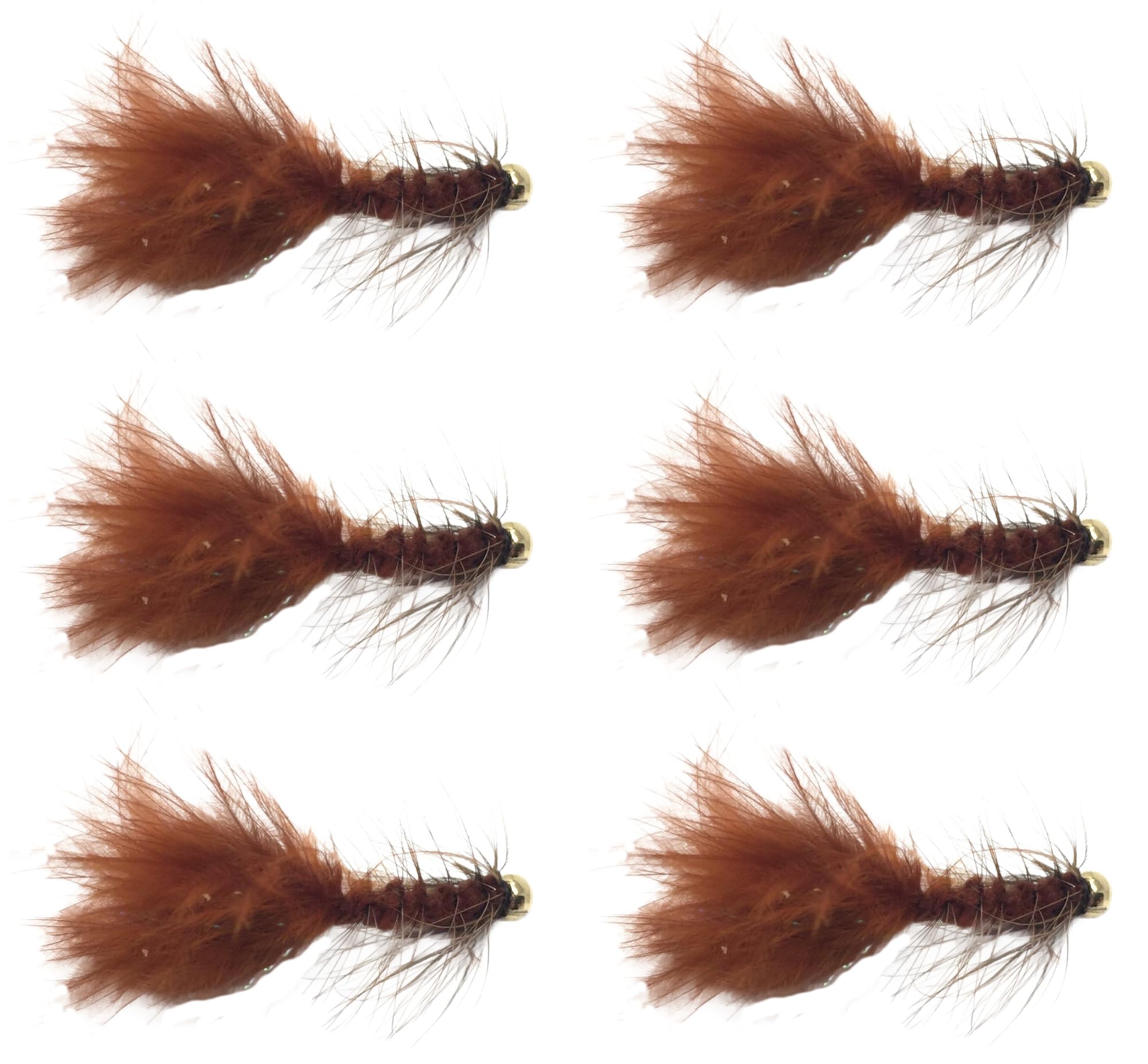 Feeder Creek Fly Fishing Flies | 6pc Woolly Bugger Assortment in 4 Colors, 3 Sizes - Ideal Flies for Fly Fishing | Trout Flies | Bass Flies | Streamer Flies | Wet Flies