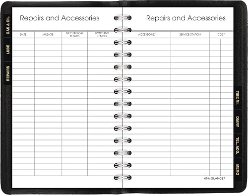 Miniatura 6 de AT-A-GLANCE, bitácora de millaje de auto, 3.75 x 6.12 pulgadas, color negro (AAG8013505)