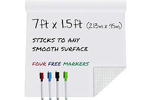 MMFB 17.8'' x 84'' White Board Sticker Dry Erase, Contact Roll Paper