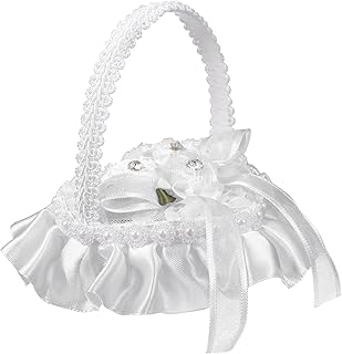 Healifty レースリングピロー パーソナライズされたリングピロー リングベアラーボックス ブライダルリングホルダー プロポーズ用のリングボックス ロマンチックなリングボックス リングピロークッ