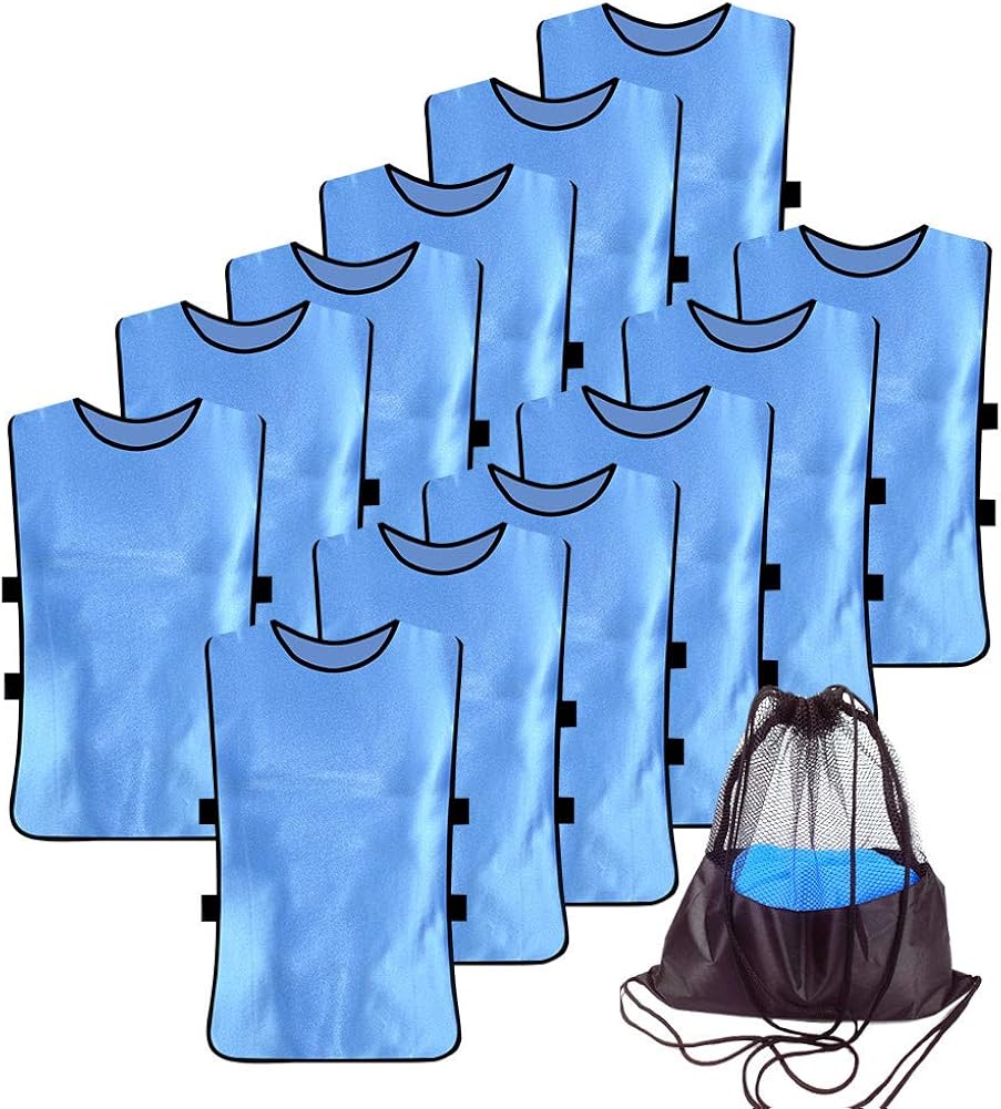 Antoyo 12 Pack Pennies for Soccer Scrimmage Vest Practice Jersey for Adult Youth : Clothing, Shoes & Jewelry