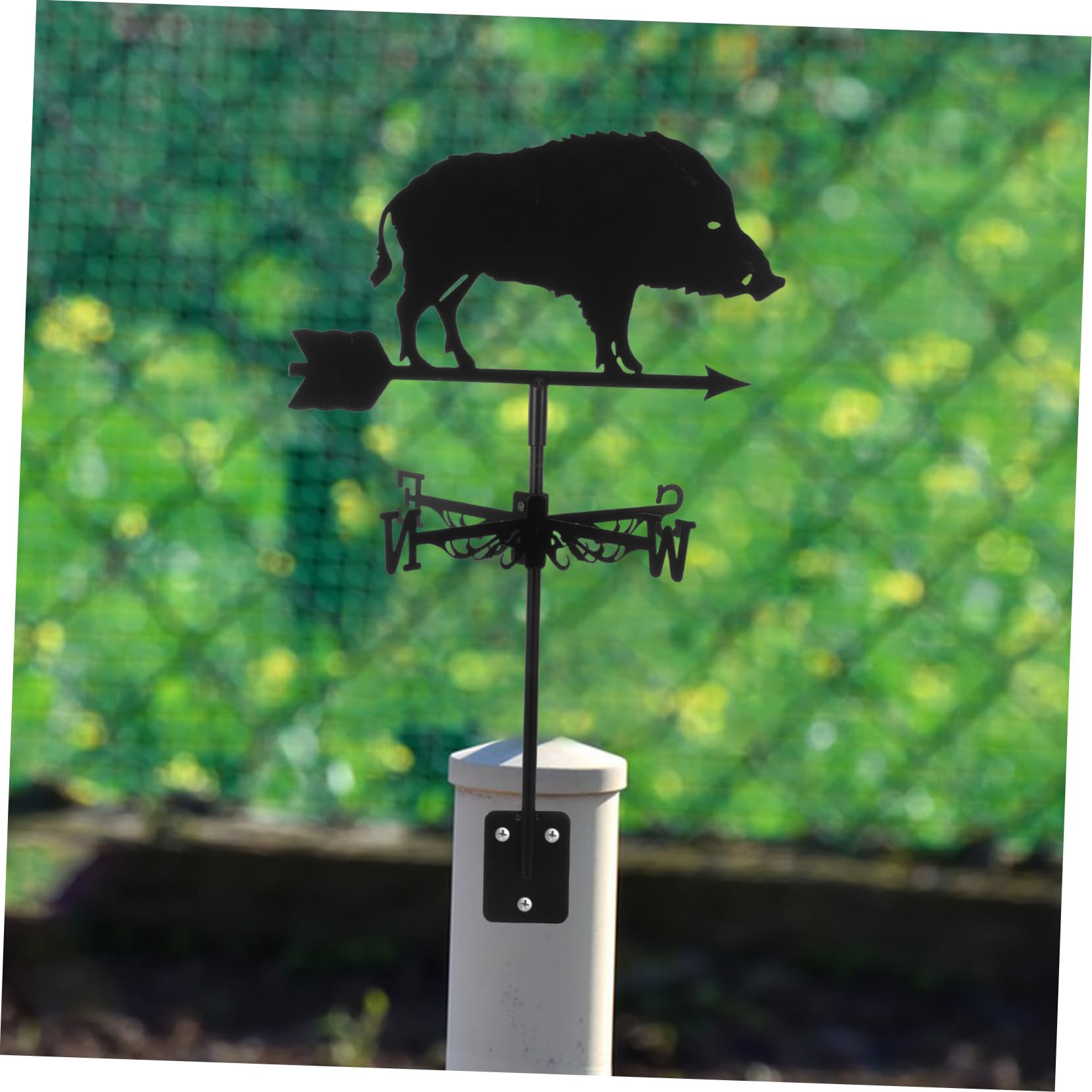 Girouette de Jardin Vintage en Fer Indicateur Direction Vent pour Piquet Jardin Extérieur