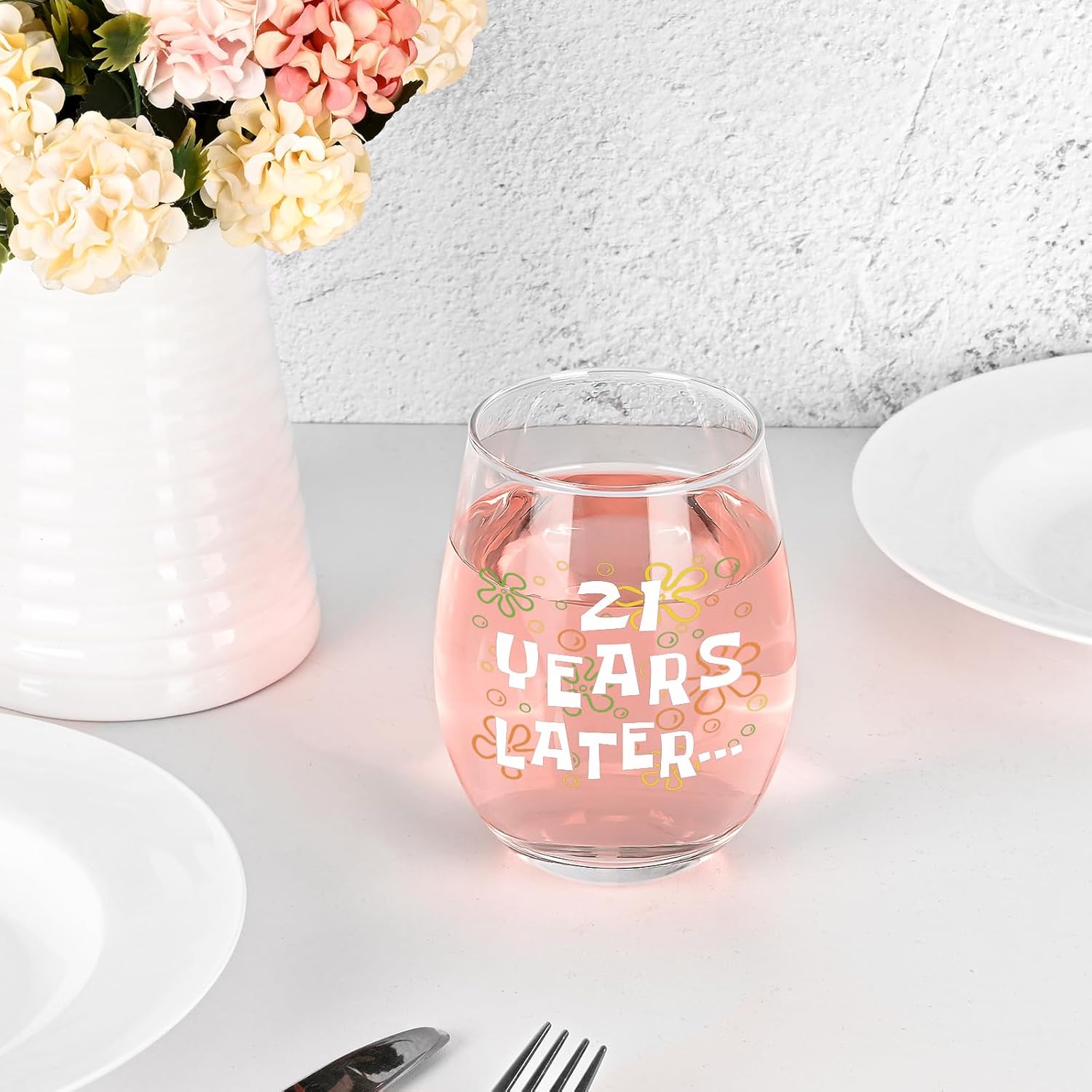 Futtumy 21st Birthday Gifts for Her, 21 Years Later Wine Glass, 21 Year Old Birthday Gifts for Her, Best 21st Birthdays Gift for Women Female Girl Daughter Sister Friend - Image 6