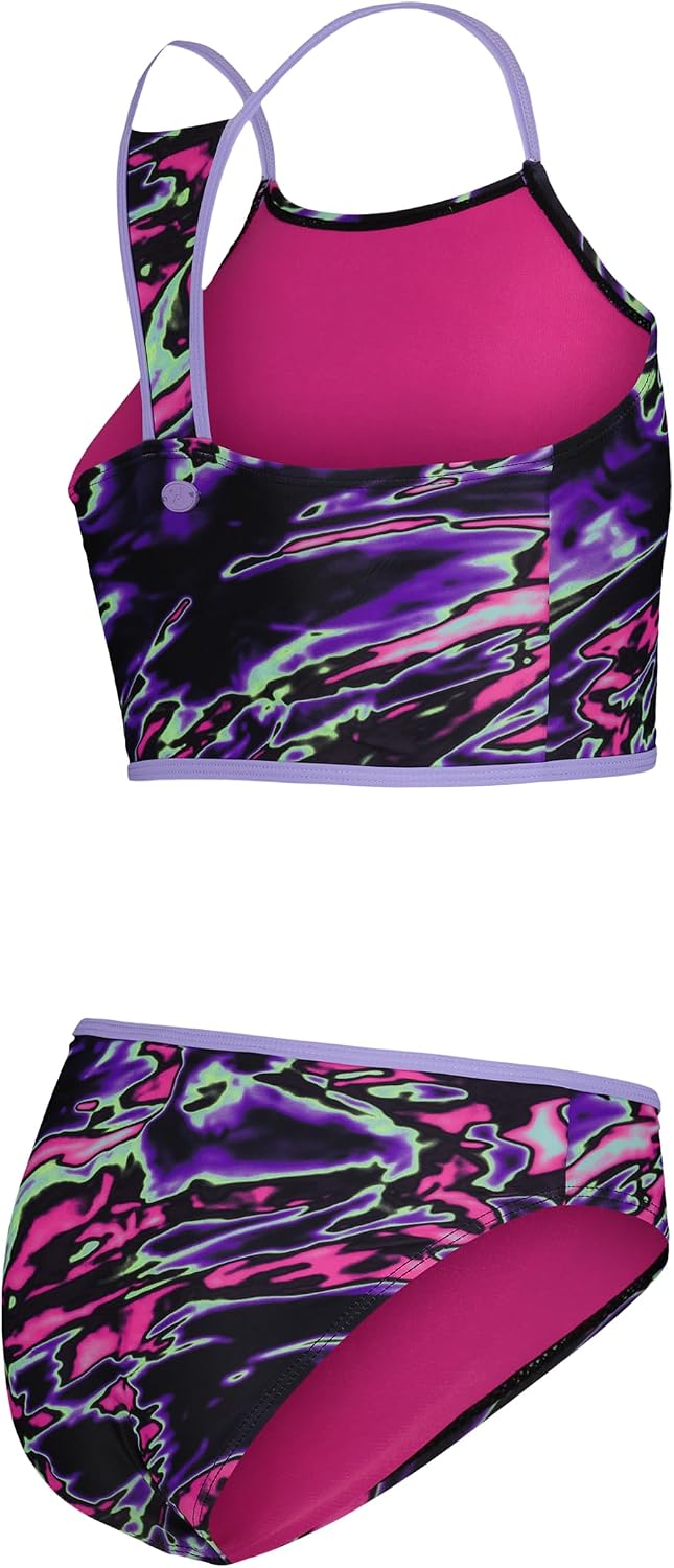 Under Armour Girls Two Piece Bikini Swimsuit, UPF 50+ Sun Protection, Quick Drying Bathing Suit
