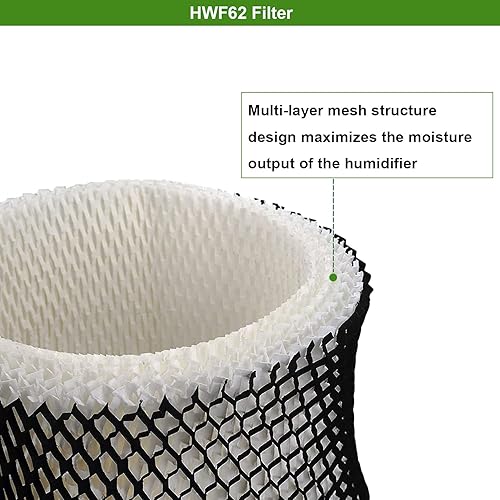 Miniatura 3 de Paquete de 8 filtros de absorción de humidificador compatibles con filtro de repuesto Holmes humidificador HWF62 y HWF62CS, filtro A