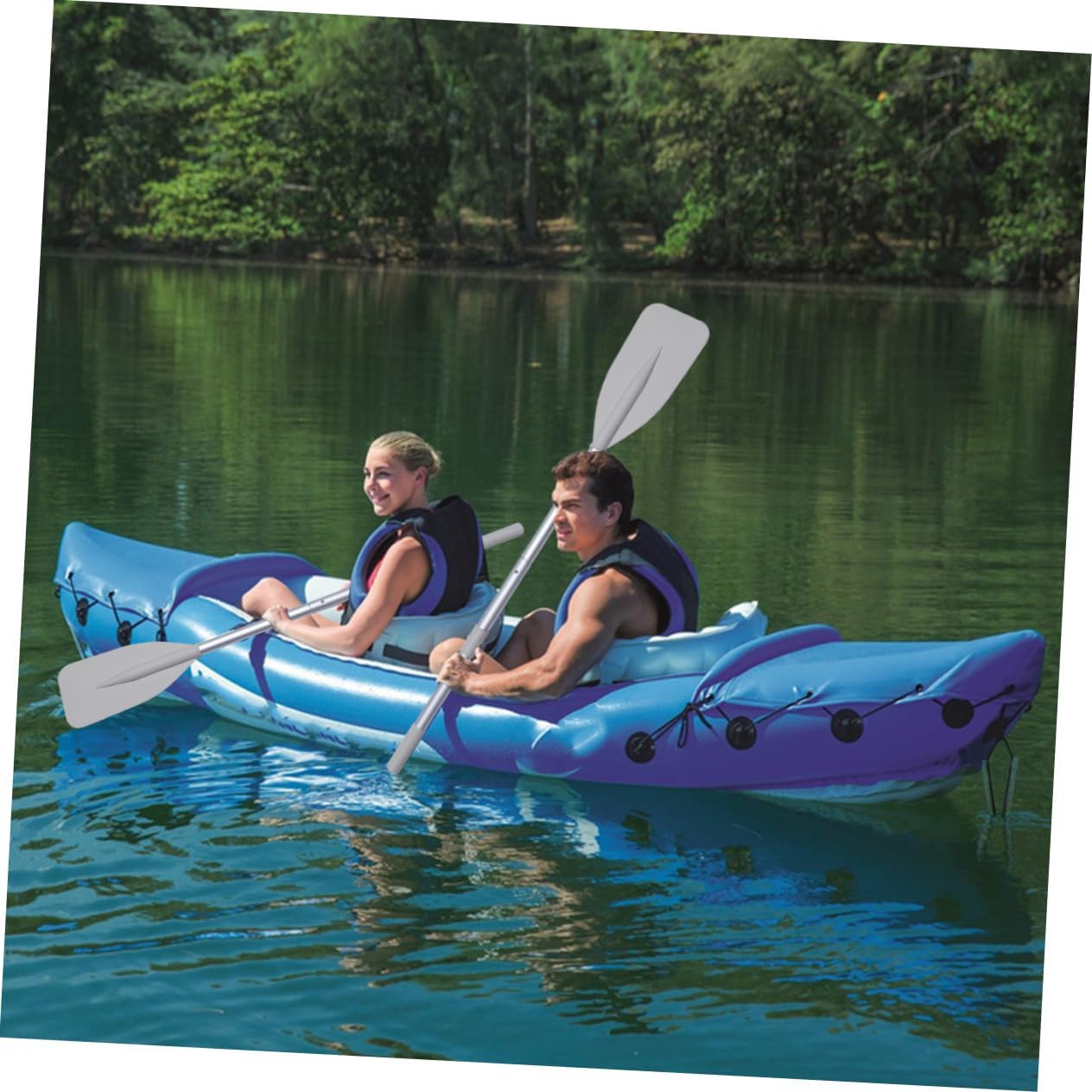 HANABASS 1Pair Detachable Kayak Paddle Lightweight Aluminum Alloy Oars for Canoes Boats Kayaks Portable Design for Easy Storage and Transport Grey