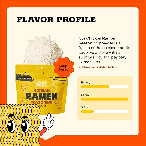 Miniatura 7 de HOXY Journey of Korea "Aderezo para Ramen Coreano"  Sin gluten, vegano  El mejor polvo de aderezo para ramen  5.3oz (SURTIDO, Paquete de 3)