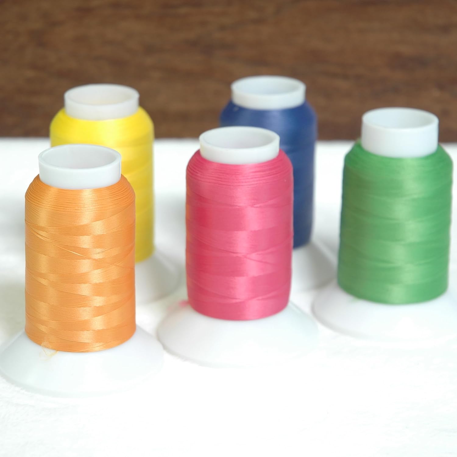 Threadart Stretchy Wooly Serger Thread - 1000m Spools - Nylon Thread for Swimwear, Lingerie, Knits - Baby Blue - Color 9999