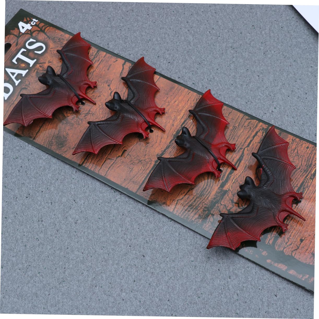 ULTECHNOVO 4Pcs Vivid Bat Hanging Pendants for Halloween Decor Stereoscopic Plastic Wall Decorations Party Supplies for Spooky Celebrations