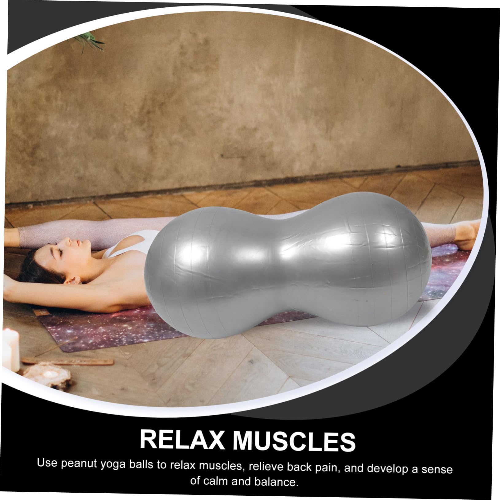 BESTonZON Anti Burst Yogabälle aus PVC mit Aufblasgerät Weiche Gymnastikbälle für Massage und Bodybuilding Tragbar und Robust für Yoga Zubehör