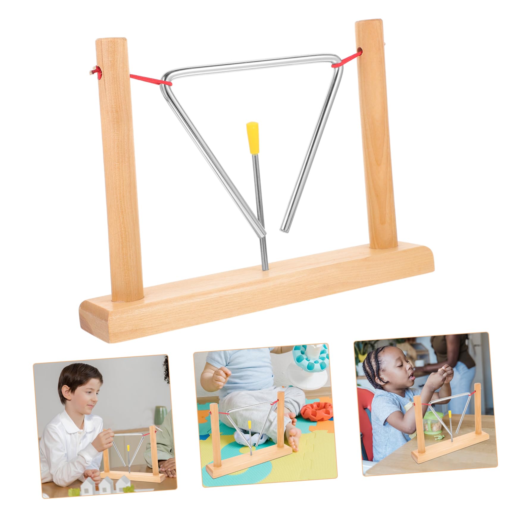 SUPVOX 2sets Strumento Percussione in Metallo Per Ragazza Campana Per Principianti Con Percussioni e Supporti in Legno e Pratico