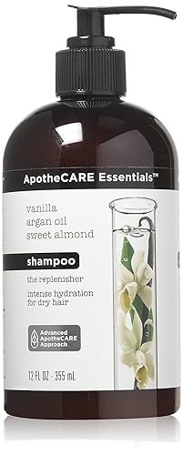 ApotheCARE Essentials The Replenisher Champú Hidratante, Vainilla, Aceite de Argán, Almendra Dulce, 12 oz