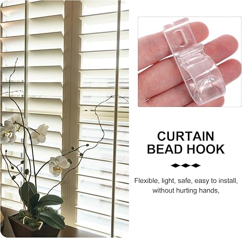 Miniatura 4 de Pantalla de tragaluz, 8 piezas de cadena transparente de seguridad y guía de cable, gancho de fijación con clip en P para cadena de cuentas para