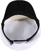 Vista 13 de Ibeauti Gorra unisex ajustable para adultos, disfraz de capitán Almirante, gorra de marinero para cosplay Negro