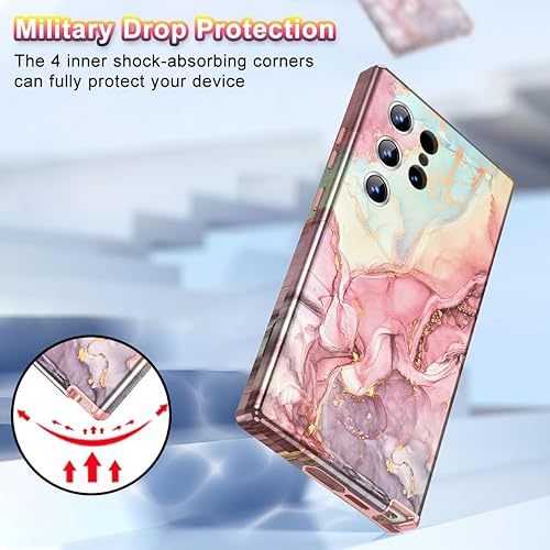 Vista 12 de Funda para Samsung Galaxy S24 Plus de 6.7 pulgadas, protector completo de lente de cámara 3 en 1 resistente cuerpo completo a prueba de golpes PC