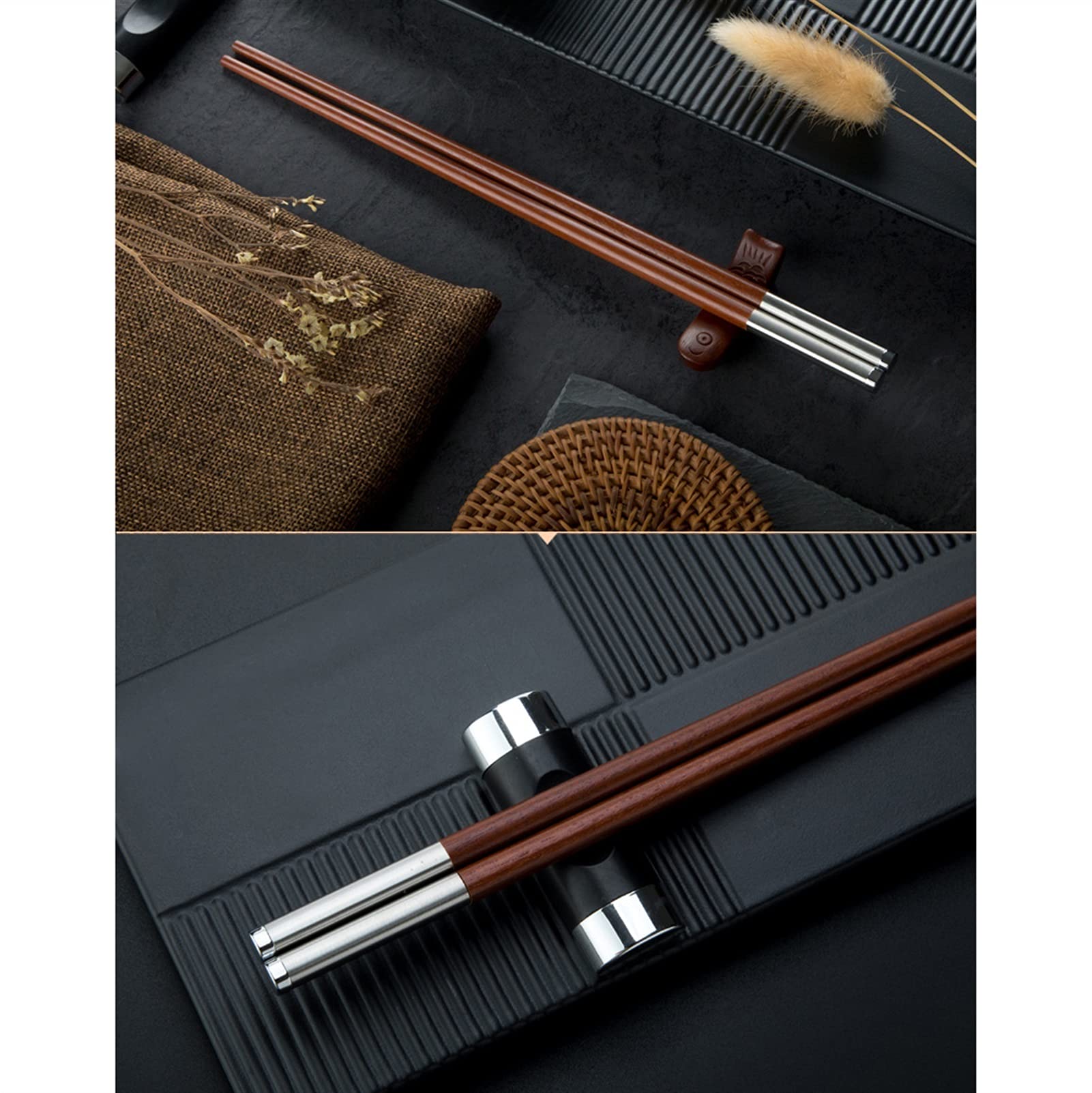 10 Paires De Baguettes En Bois, 9,8 Pouces De Sandal De Sandal De Santal Réutilisable Key Sticks Set Pour La Nourriture